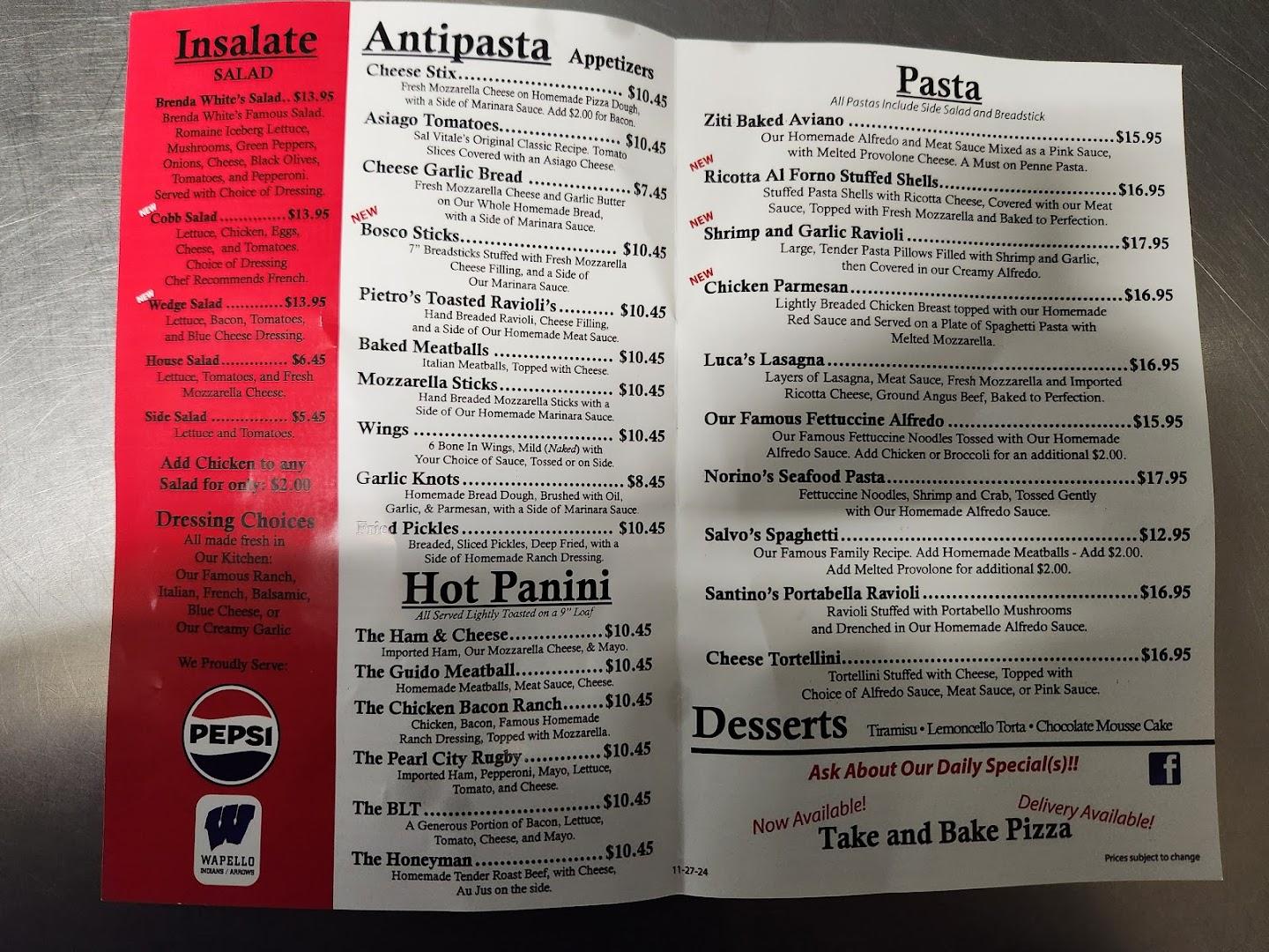 Sal Vitale's Italian Restaurant Pizza & Pasta