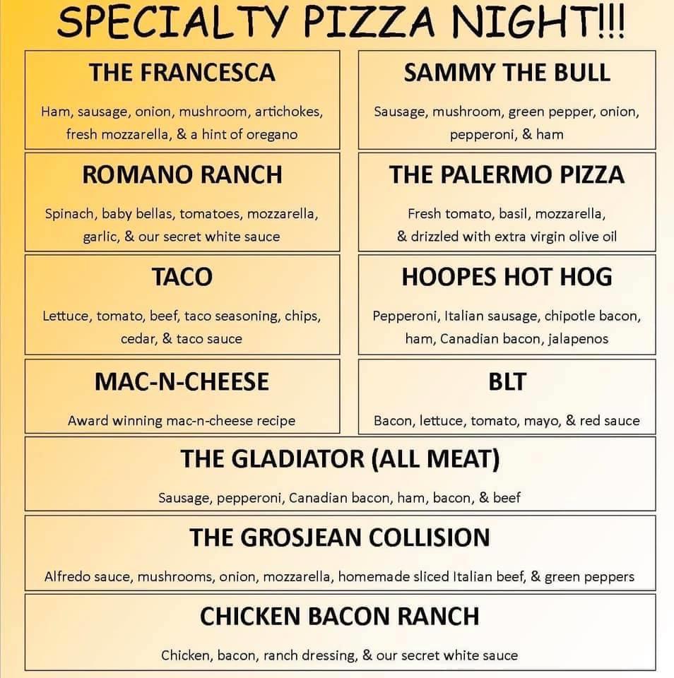 Sal Vitale's Italian Restaurant Pizza & Pasta Menu image 3